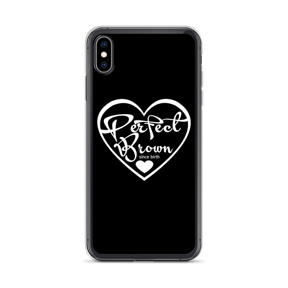 Perfect Brown Logo iPhone Case (Blk)